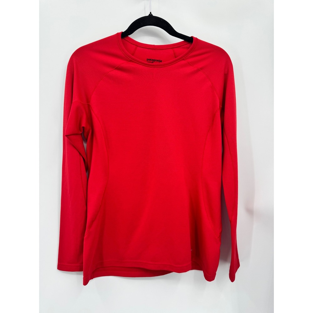 Patagonia Capilene 3 Midweight Mens M Red Polartec Base Layer Shirt